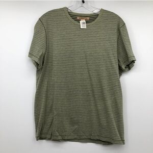 John Varvatos Green Striped Short Sleeve Tee